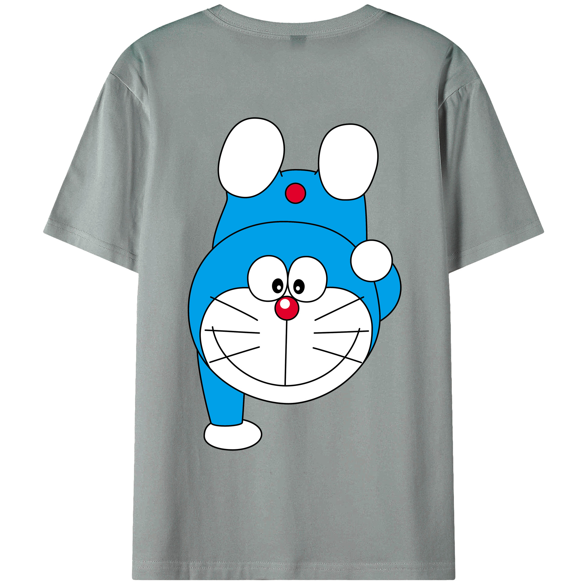 （画像用） ドラえもん Doraemon 綿100％ メンズ半袖Tシャツ（バックプリント） 通気性